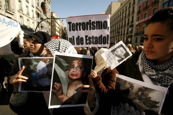 Manifestación de solidaridad con Palestina en Madrid